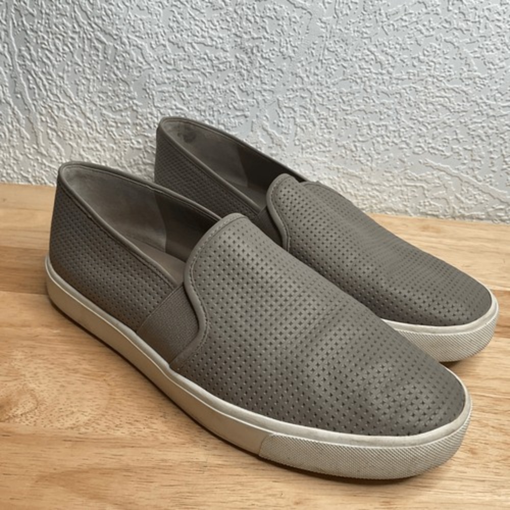 Vince Blair 5 Gray Perforated Slip-On SNEAKERS Size US 8,5 M EUR 38,5